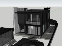 File sketchup nhà ở 2 tầng 9.8x14.2m