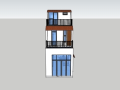 File sketchup nhà ở 3 tầng 4x12m