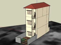 File sketchup nhà ở 3 tầng 5.8x13.75m