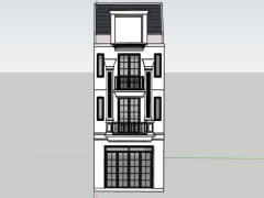 File sketchup nhà phố 4 tầng 5x14.3m
