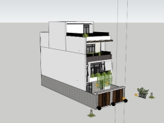 File sketchup nhà phố 4 tầng 7x20m