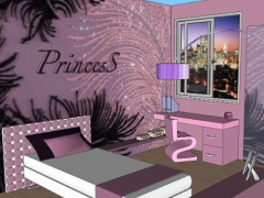 File sketchup nội thất phòng ngủ màu hồng