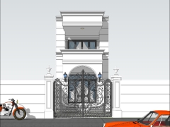 File sketchup (phương án tân cổ điển và hiện đại) 2 thiết kế nhà phố 2 tầng 