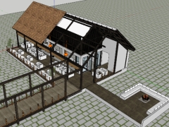 File Sketchup quán cafe