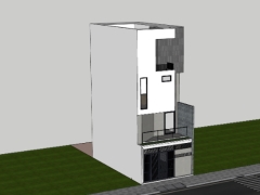 File sketchup việt nam mẫu nhà phố 4 tầng 6x11.8m