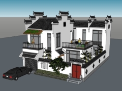 File sketchup việt nam nhà hàng ăn 2 tầng phong cách trung quốc