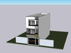 File sketchup việt nam nhà phố 3 tầng 5.4x20m