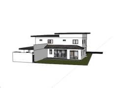 File sketchup villa 2 tầng 15x12.5m