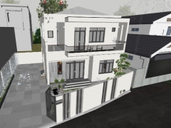 File su ngoại thất nhà 2 tầng 9.5x15.5m