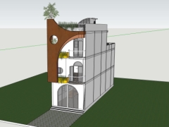 File su nhà ở 3 tầng 5x17.5m