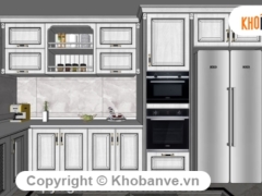 File su thiết kế nhà bếp tân cổ điển 2019