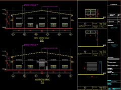 File thiết kế bản vẽ CAD 5 mẫu Nhà xưởng + một số công trình phụ trợ