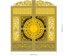 File thiết kế cnc cổng 2 cánh cho nhà biệt thự đẹp