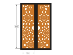 File thiết kế cnc cổng 2 cánh đẹp chuẩn