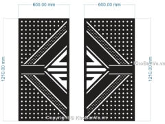 File thiết kế cnc cổng 2 cánh đơn giản nhất dxf