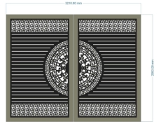 File thiết kế cnc cổng 2 cánh và hàng rào đẹp