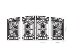File thiết kế cnc cổng 4 cánh đẹp tháng 6