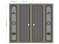 File thiết kế cnc cổng 4 cánh đơn giản