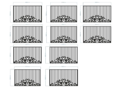 File thiết kế cnc hàng rào 10 kích thước dxf