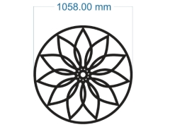 File thiết kế cnc hoa văn mái kính tròn