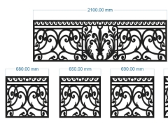 File thiết kế cnc lan can 5 kích thước thiết kế