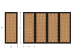 File thiết kế cổng cnc 4 cánh và 1 cánh