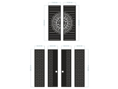 File thiết kế kích thước cổng 2 cánh trống đồng và 4 canh bông tuyết