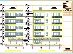 Fill cad thiết kế nhà phố 5 tầng 10x18m (kiến trúc+kết cấu+điện nước)