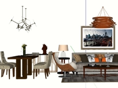 Free download thiết kế nội thất phòng khách model sketchup
