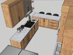 Free tải model phòng bếp đơn giản
