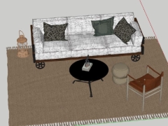 Free thiết kế sofa phòng khách tuyệt đẹp model .skp