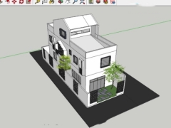 Full bản vẽ Cad thiết kế nhà ở 3 tầng 6x17m có dự toán