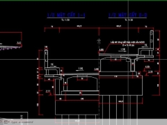 Full bản vẽ cầu mố trụ dẻo l=5x12m