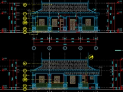 Full bản vẽ kiến trúc, kết cấu, điện, nước công trình Nhà ăn cơ quan 10x14m