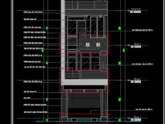 Full bản vẽ nhà lệch tầng - nhà phố 4 tầng kích thước 4.4x13m