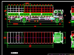 Full bản vẽ thiết kế mẫu xe tải ISUZU 16 tấn - mui bạt
