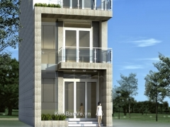 Full bản vẽ thiết kế nhà phố 3 tầng kích thước 5x20m hạng mục: KT+KC+ME+ dự toán