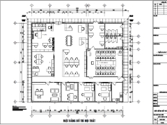 Full Bản vẽ thiết kế văn phòng STT 03 (autocad, pdf dự toán)