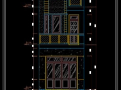 Full file autocad thiết kế thi công nhà phố 3 tầng kích thước 4x19.3m
