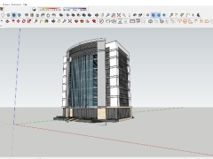 Full file cad mẫu toà nhà 4 tầng Hai Minh office 17x30m