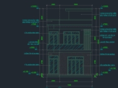 Full file cad thiết kế nhà dân sân vườn 2 tầng kích thước thiết kế 7x13m