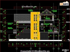 Full file cad thiết kế nhà ở 3 tầng KT 7.3x14m hạng mục: KT+KC+ME và dự toán