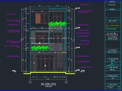 Full file Hồ sơ thiết kế thi công công trình nhà phố 3 tầng 6.2x8.5m (Kiến trúc, Kết cấu,Điện nước)