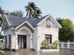 Full hồ sơ thiết kế nhà 1 tầng mái thái 9x10m