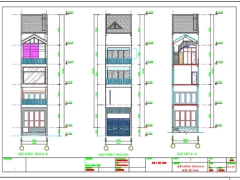 Full hồ sơ thiết kế nhà phố 5 tầng 4.5x22.5m (kiến trúc+kết cấu+điện nước)