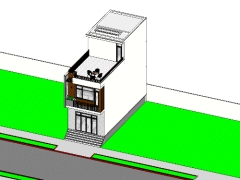 Full hồ sơ thiết kế nhà phố kích thước 2 tầng 5x14m