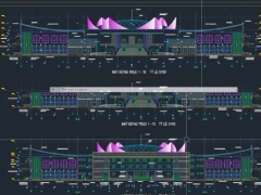 Full hồ sơ và dự toán trung tâm hội nghị 3 tầng diện tích 89x124m