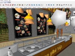 Full Sketchup cửa hàng, quán, kiot nhỏ