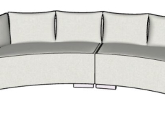 Ghế sofa tròn dựng trên sketchup