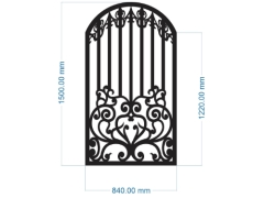 Hàng rào cắt cnc model dxf